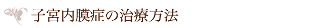 子宮内膜症の治療方法